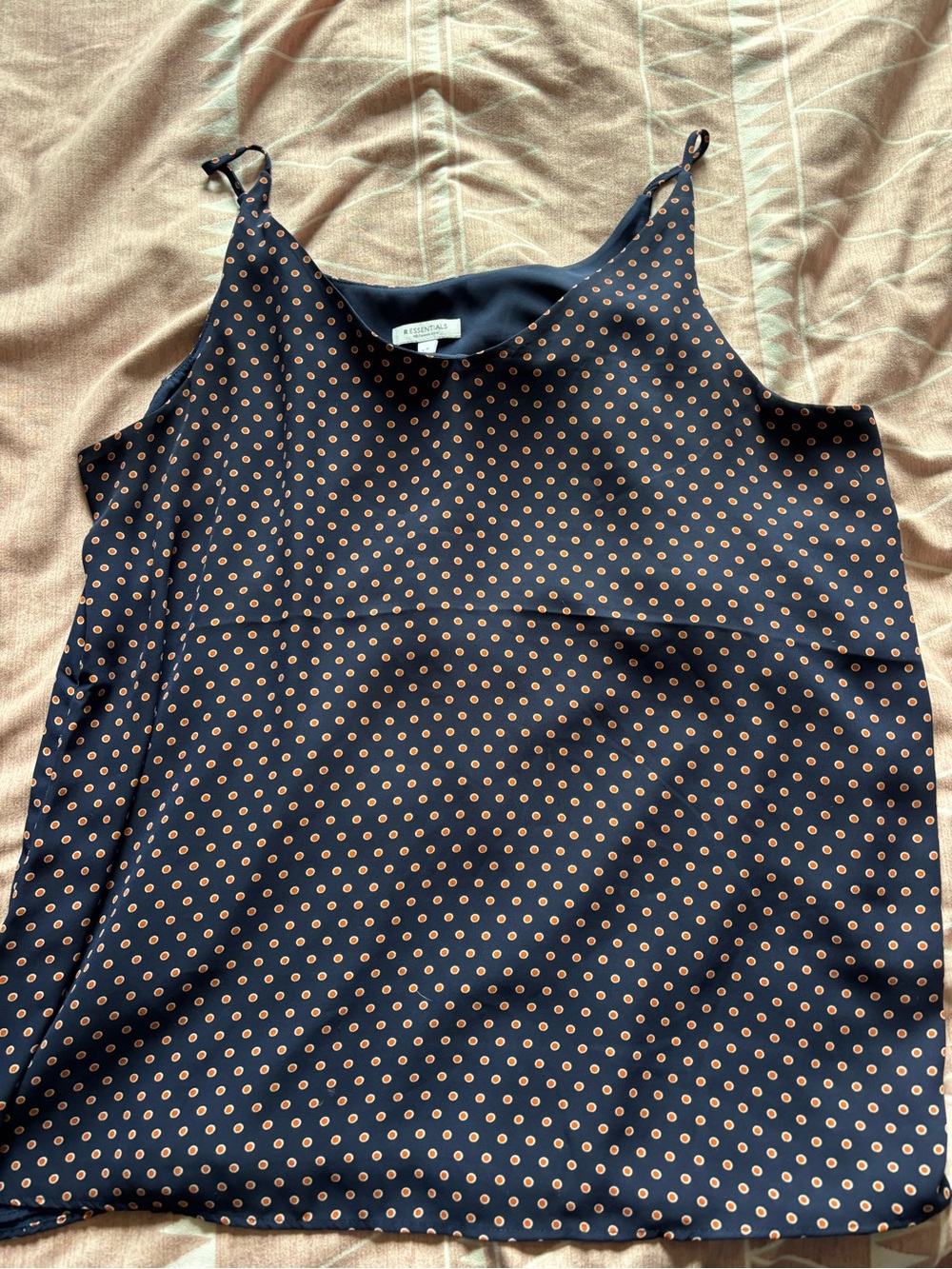 a new day Navy Polka Dot Camisole with Peach Dots